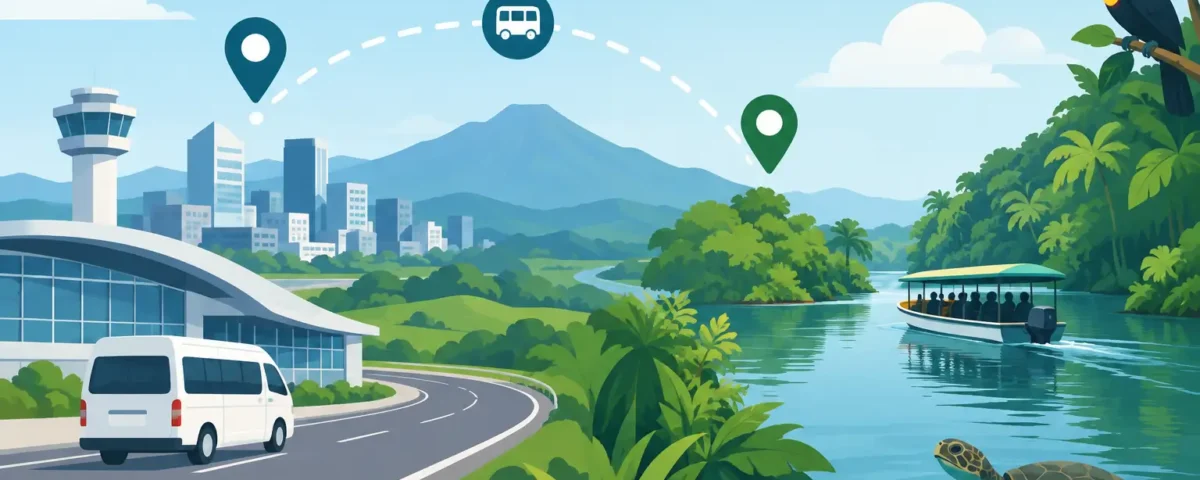 How to Reach Tortuguero Waterways from San José